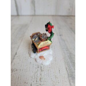 O'well Fish Market vendor fish cart snow village accessory Xmas
